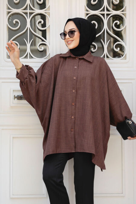 Dark Brown Modest Top 11853KKH